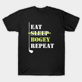 Eat Sleep Bogey Repeat T-Shirt